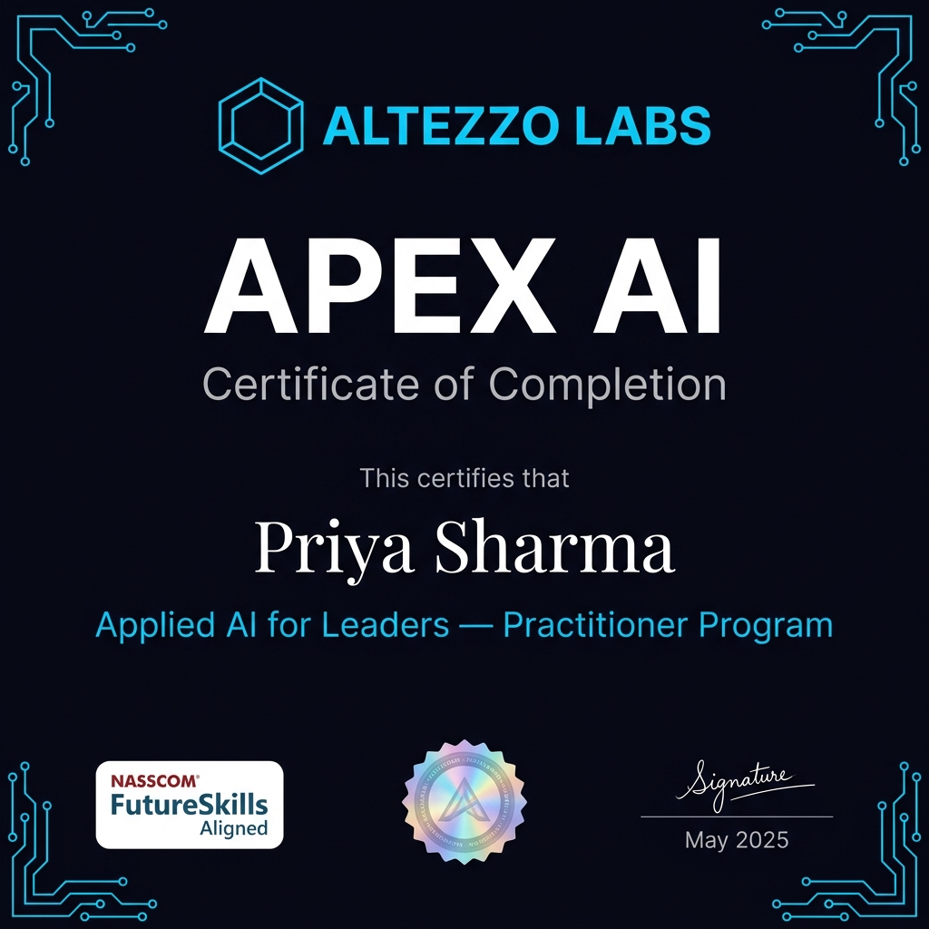 Forge AI Sample Certificate by Altezzo Labs